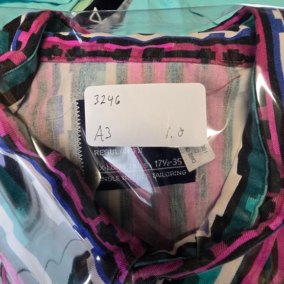 Vintage Wrangler Western Aztec Shirt Mens Size 17.5‎ / 35 rodeo cowboy - Picture 8 of 8